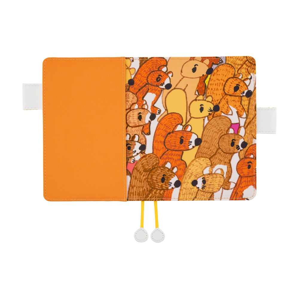 Hobonichi A6 Cover- 100%ORANGE Squirrel Squadron