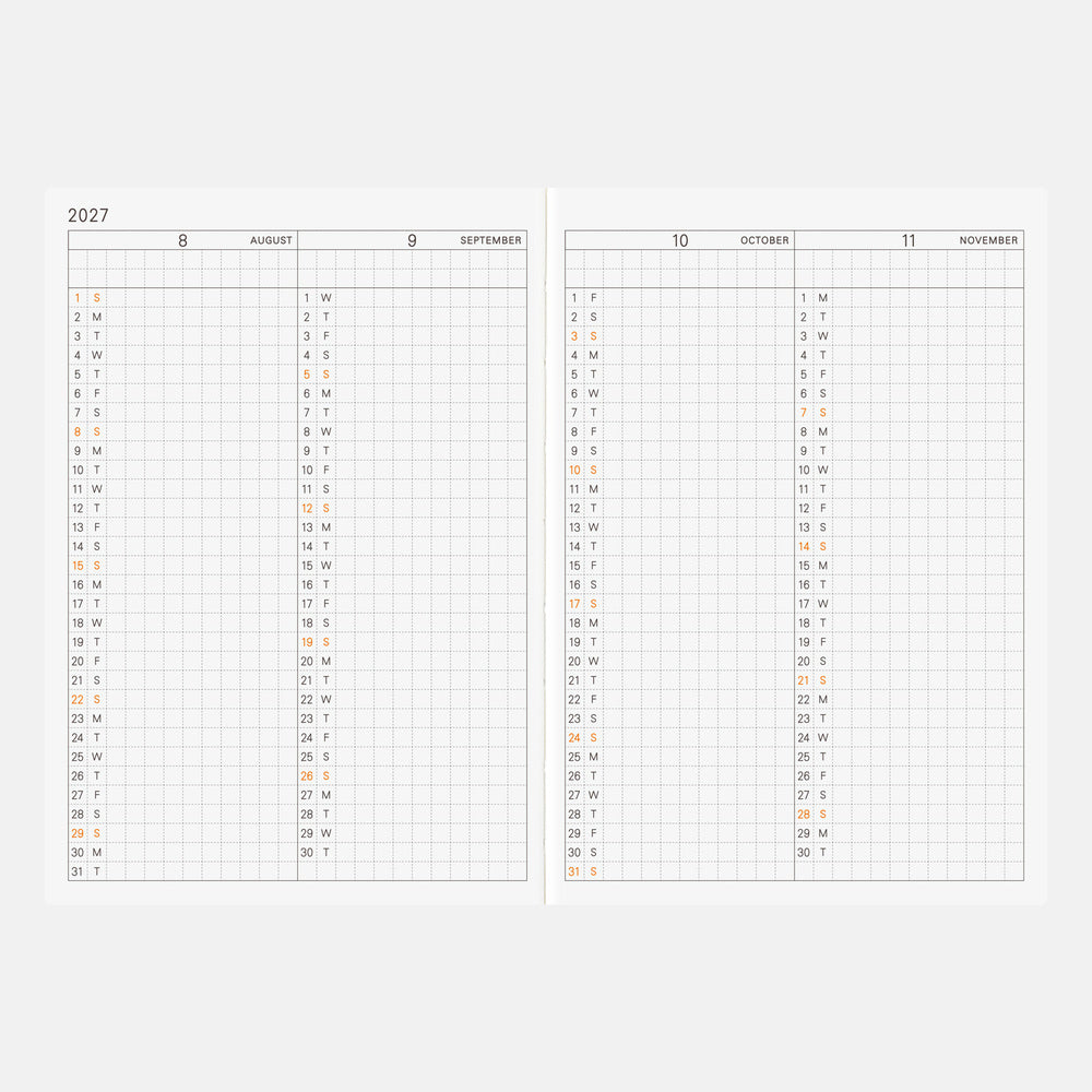 Hobonichi Techo 2027 English Planner A6