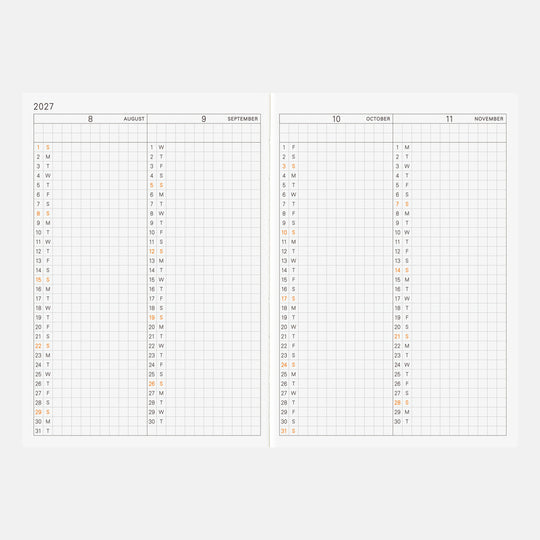 Hobonichi Techo 2027 English Planner A6