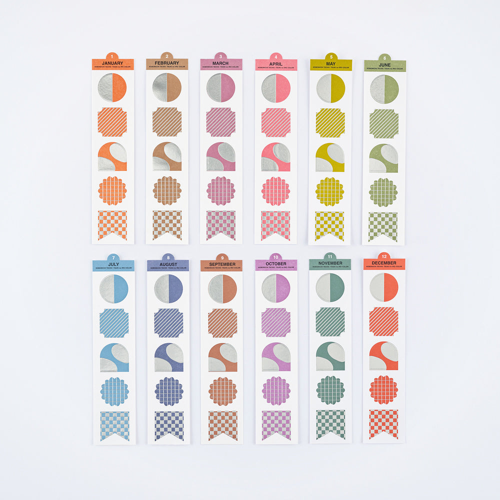 Hobonichi Tsuki No Iro- Bookmark-Style Foil-Pressed Stickers