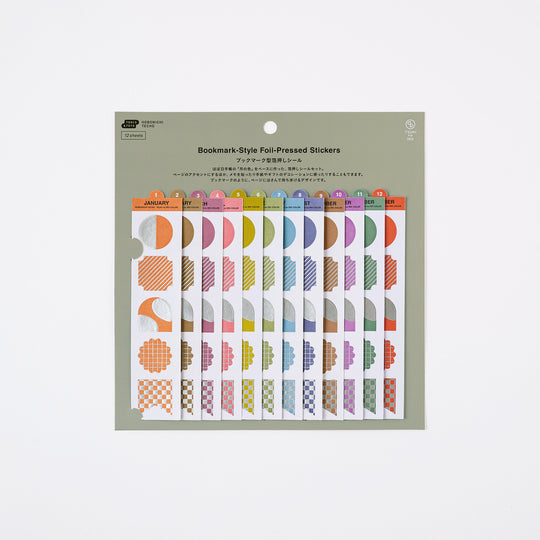 Hobonichi Tsuki No Iro- Bookmark-Style Foil-Pressed Stickers