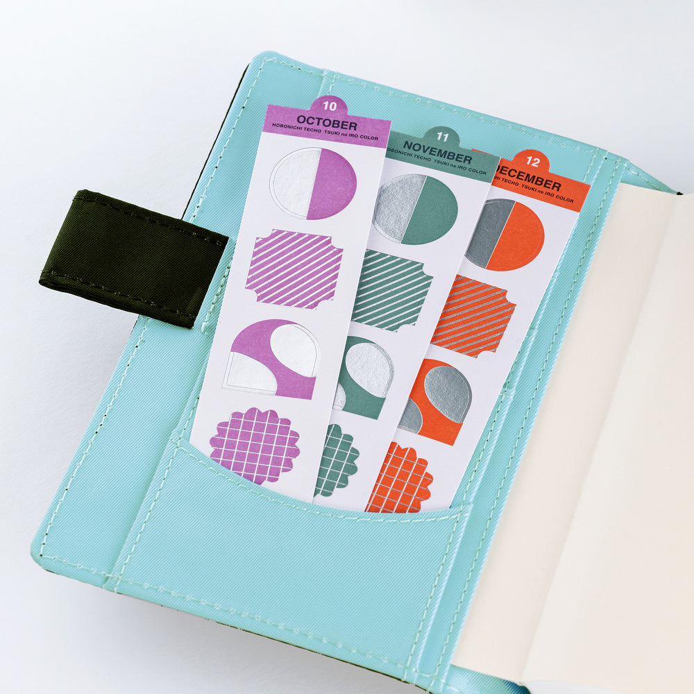 Hobonichi Tsuki No Iro- Bookmark-Style Foil-Pressed Stickers