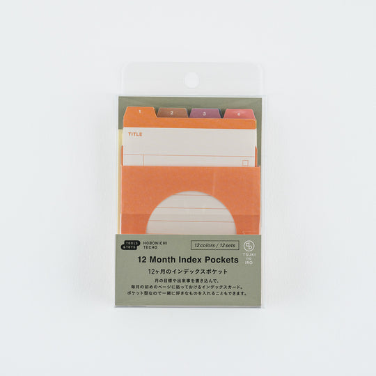 Hobonichi Tsuki No Iro- 12 Month Index Pockets
