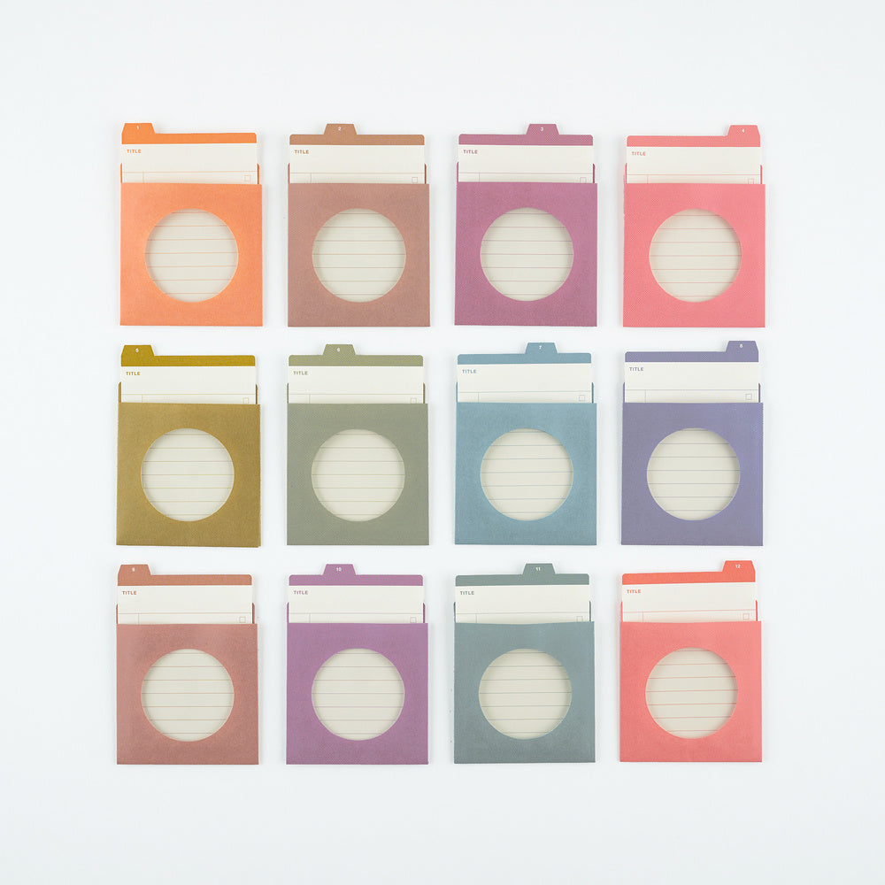 Hobonichi Tsuki No Iro- 12 Month Index Pockets