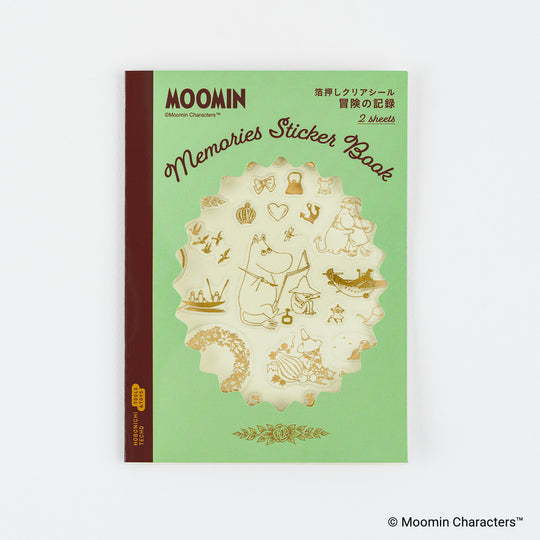 Hobonichi Moomin Foil-Stamped Clear Stickers - Adventure Log