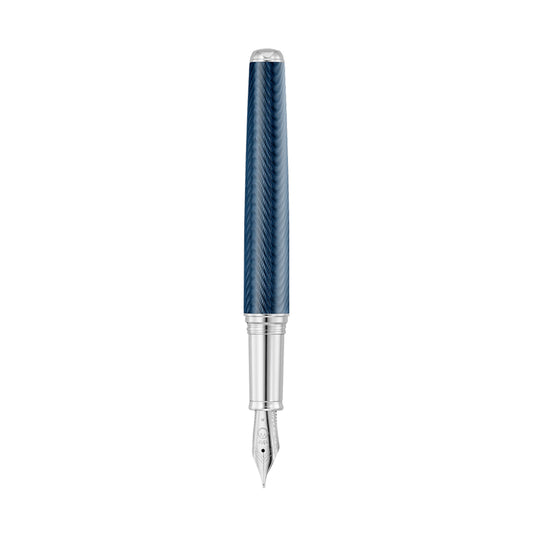 Waldmann Grandeur Steel Nib Fountain Pen - Ocean Blue Lacquer