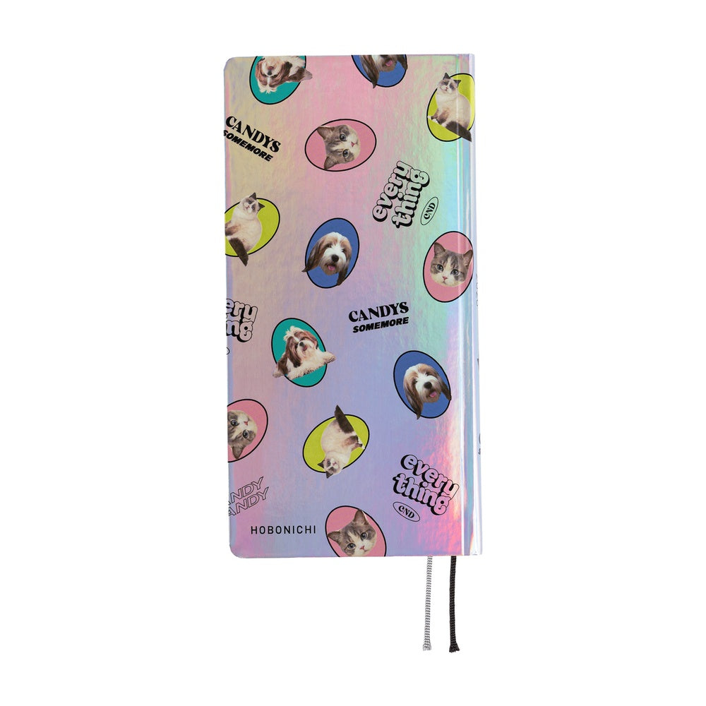 Hobonichi Weeks English Tall & Slim Candy Stripper- Random Dog & Cat (Aurora)