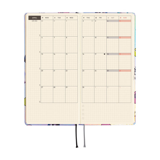 Hobonichi Weeks English Tall & Slim Candy Stripper- Random Dog & Cat (Aurora)