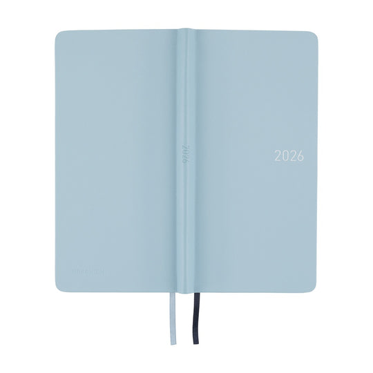 Hobonichi Weeks English Tall & Slim Leather- Snow Blue