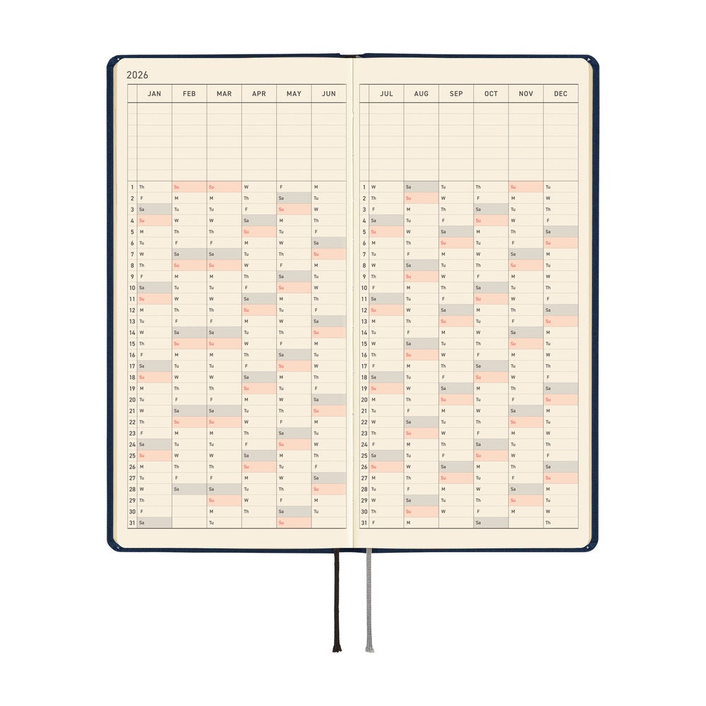 Hobonichi Weeks English Tall & Slim Colours- Cosmo Blue