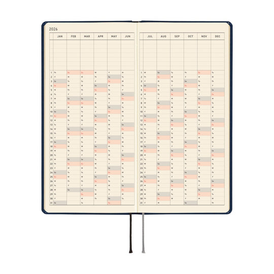 Hobonichi Weeks English Tall & Slim Colours- Cosmo Blue