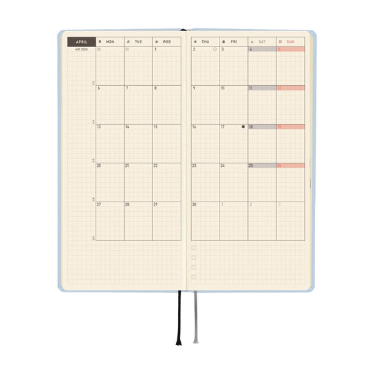 Hobonichi Weeks English Tall & Slim Colours- Sky Mist