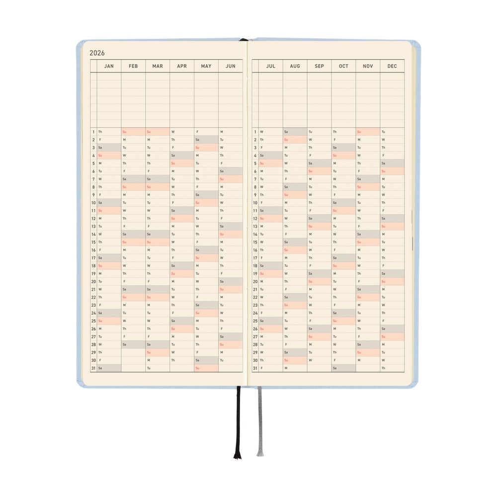 Hobonichi Weeks English Tall & Slim Colours- Sky Mist