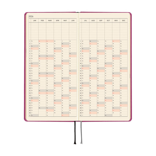 Hobonichi Weeks English Tall & Slim Colours- Peony Purple