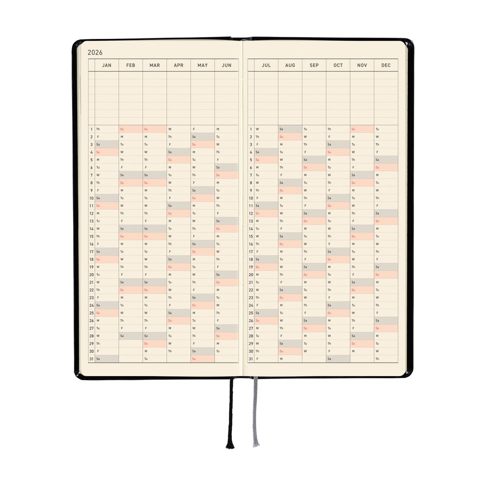 Hobonichi Weeks English Tall &  Slim- Yumi Kitagishi- White Cat’s Daily Life