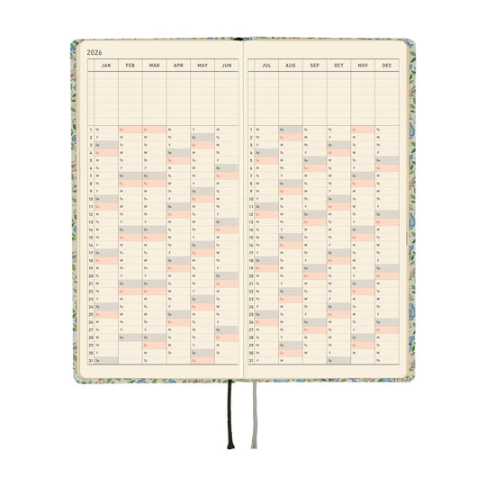 Hobonichi Weeks English Tall & Slim Liberty Fabric- Sasha Kiora