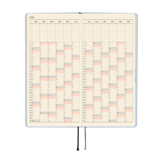 Hobonichi Weeks Mega English Tall & Slim Colours-Sky Mist