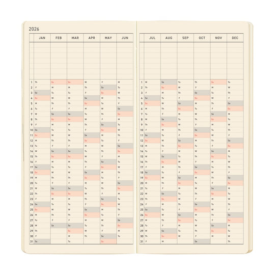 Hobonichi Weeks Mega English Tall & Slim Sneaker- Indigo Black