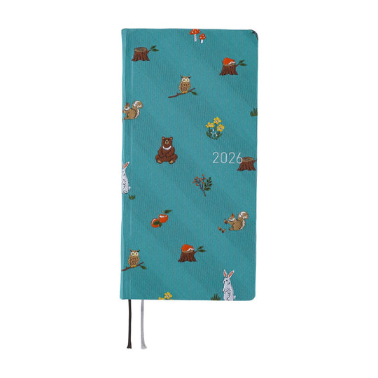 Hobonichi Weeks Mega English Tall & Slim-  Bow & Tie: In the Forest