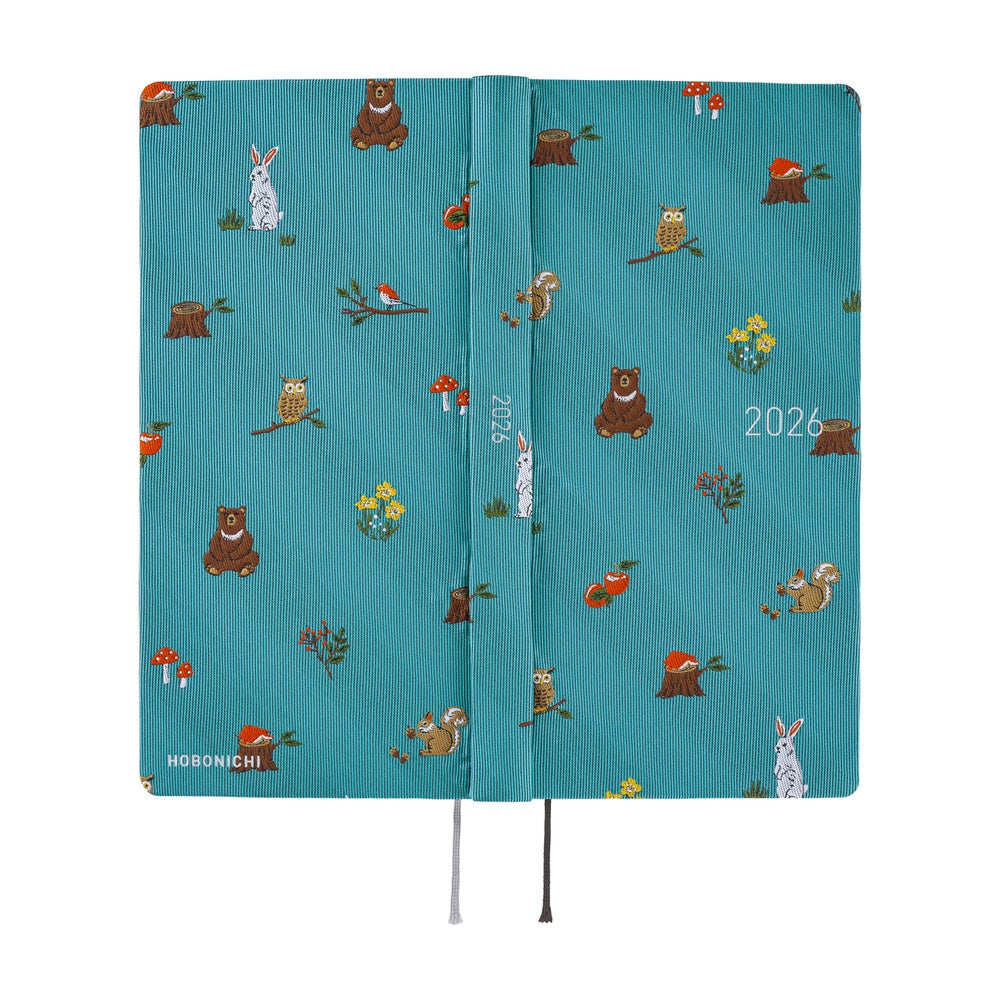 Hobonichi Weeks Mega English Tall & Slim-  Bow & Tie: In the Forest