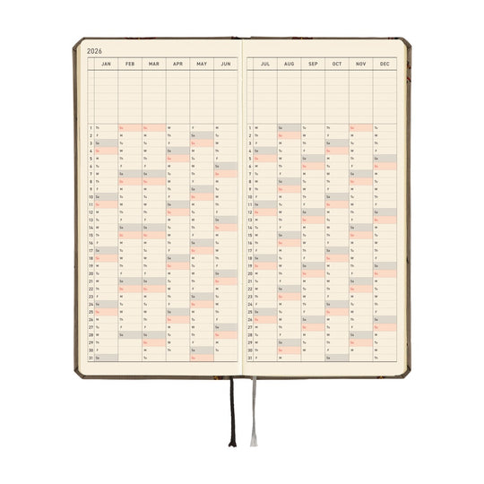 Hobonichi Weeks Mega English Tall & Slim-  Bow & Tie: Galloping Horses