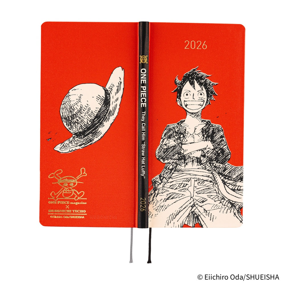Hobonichi ONE PIECE magazine Straw Hat Luffy (Red) Weeks Hardcover Book 2026