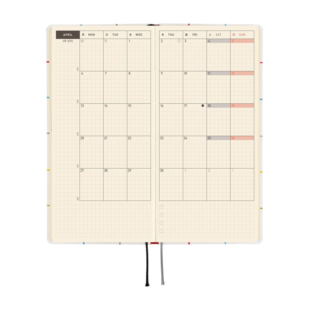 Hobonichi Weeks English Tall & Slim 100% Orange- Squirrel’s Moving Day