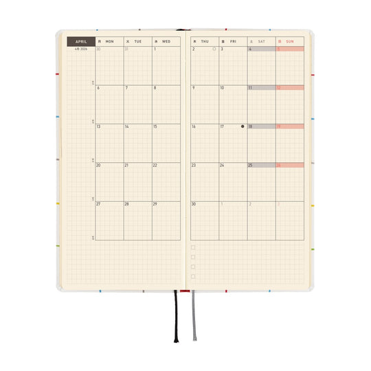 Hobonichi Weeks English Tall & Slim 100% Orange- Squirrel’s Moving Day