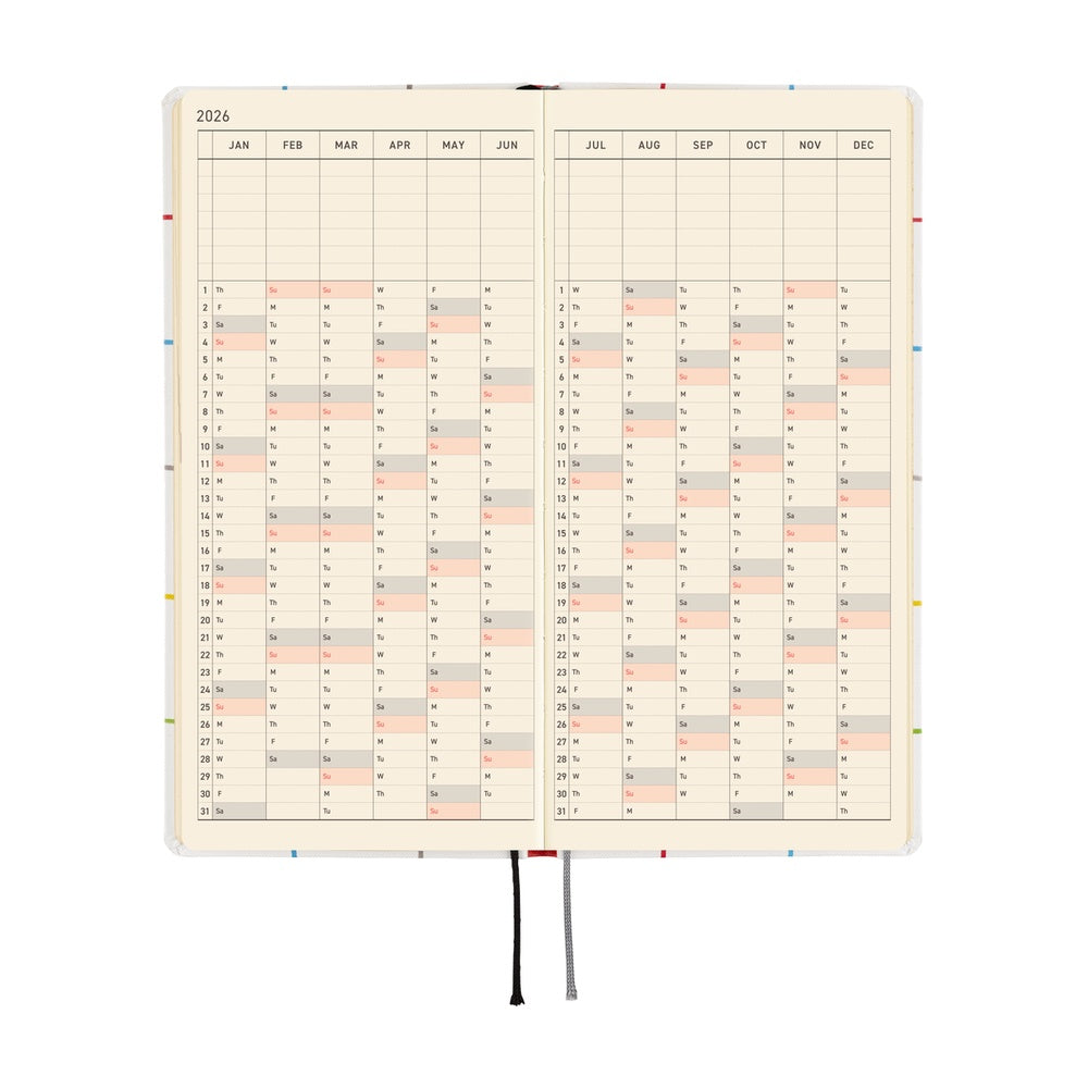 Hobonichi Weeks English Tall & Slim 100% Orange- Squirrel’s Moving Day