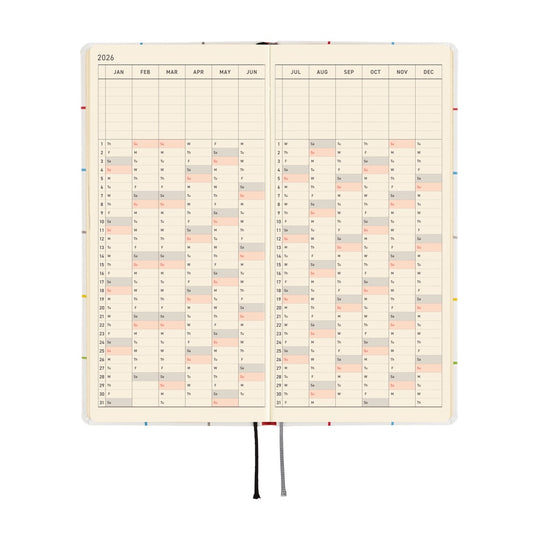 Hobonichi Weeks English Tall & Slim 100% Orange- Squirrel’s Moving Day