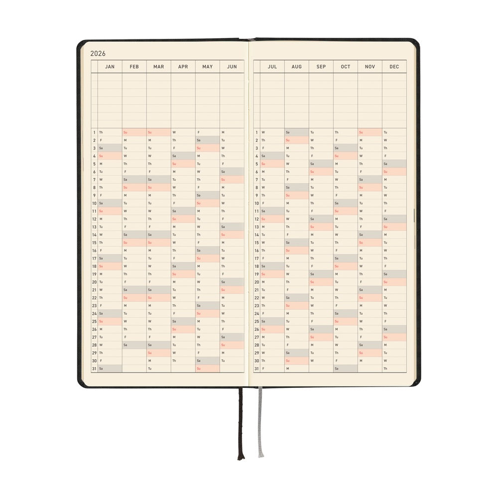 Hobonichi Weeks English Tall & Slim Paper Series- Black Gingham