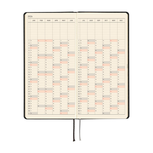 Hobonichi Weeks English Tall & Slim Paper Series- Black Gingham