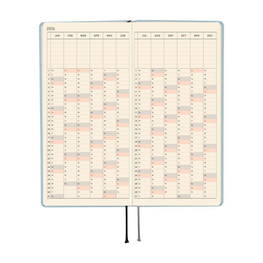 Hobonichi Weeks English Tall & Slim Paper Series- Sky