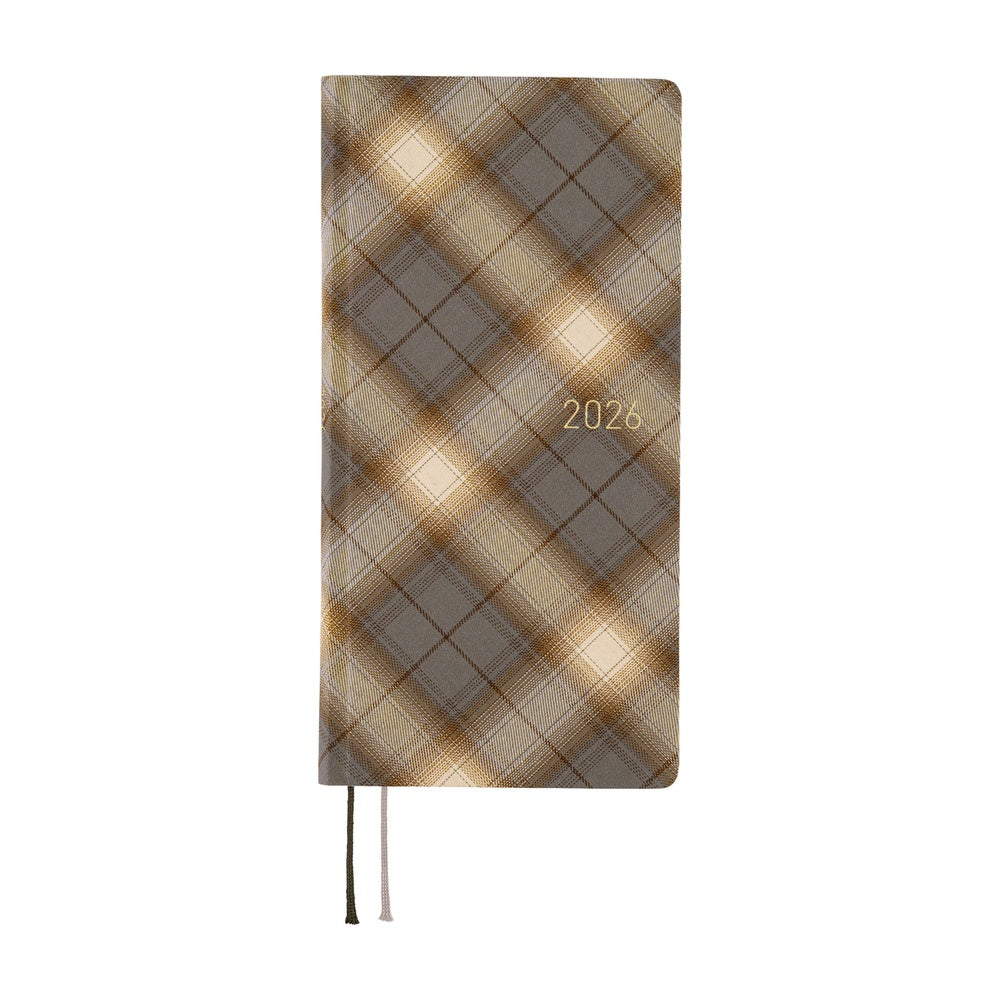 Hobonichi Weeks Tall &amp; Slim April Start- Shirt Fabric Foggy Plaid