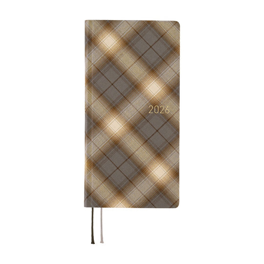 Hobonichi Weeks Tall &amp; Slim April Start- Shirt Fabric Foggy Plaid