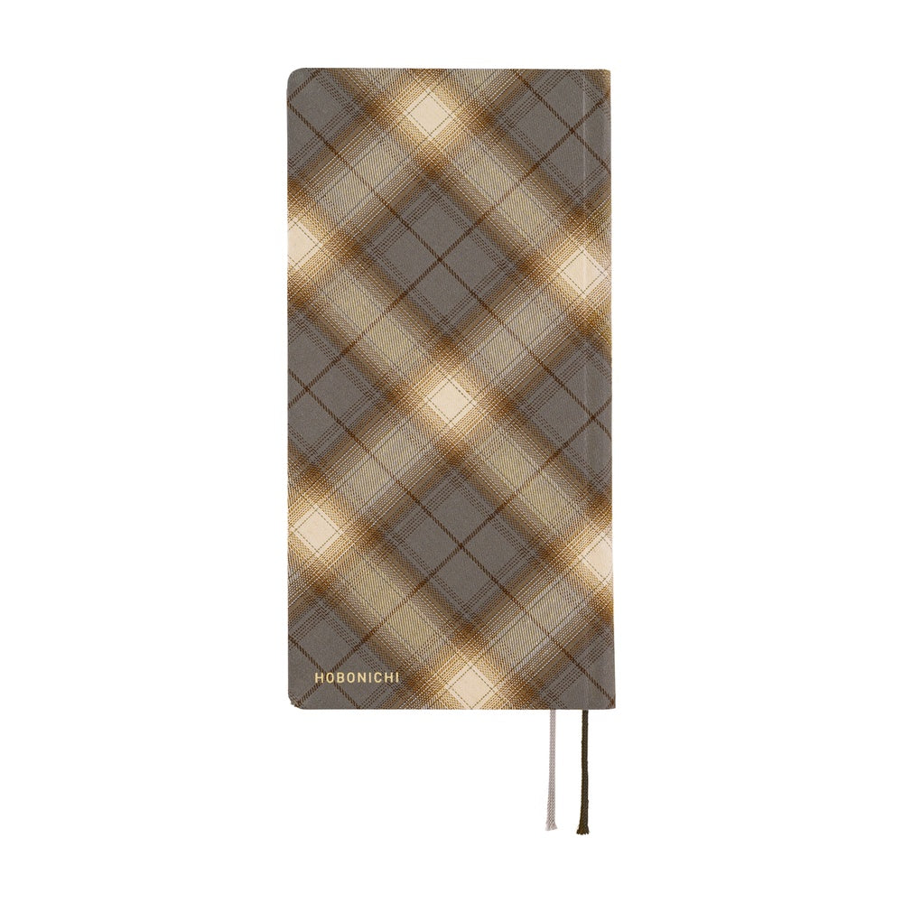 Hobonichi Weeks Tall &amp; Slim April Start- Shirt Fabric Foggy Plaid