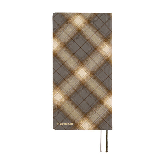 Hobonichi Weeks Tall &amp; Slim April Start- Shirt Fabric Foggy Plaid
