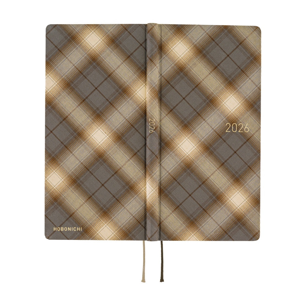Hobonichi Weeks Tall &amp; Slim April Start- Shirt Fabric Foggy Plaid