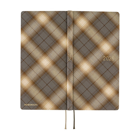 Hobonichi Weeks Tall &amp; Slim April Start- Shirt Fabric Foggy Plaid