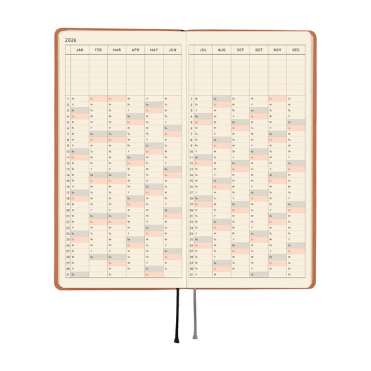 Hobonichi Weeks English Tall & Slim Smooth- Milk Cocoa