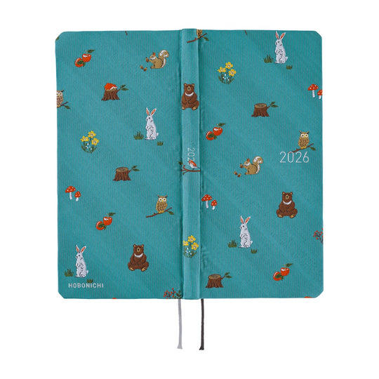 Hobonichi Weeks English Tall & Slim Bow & Tie- In the Forest