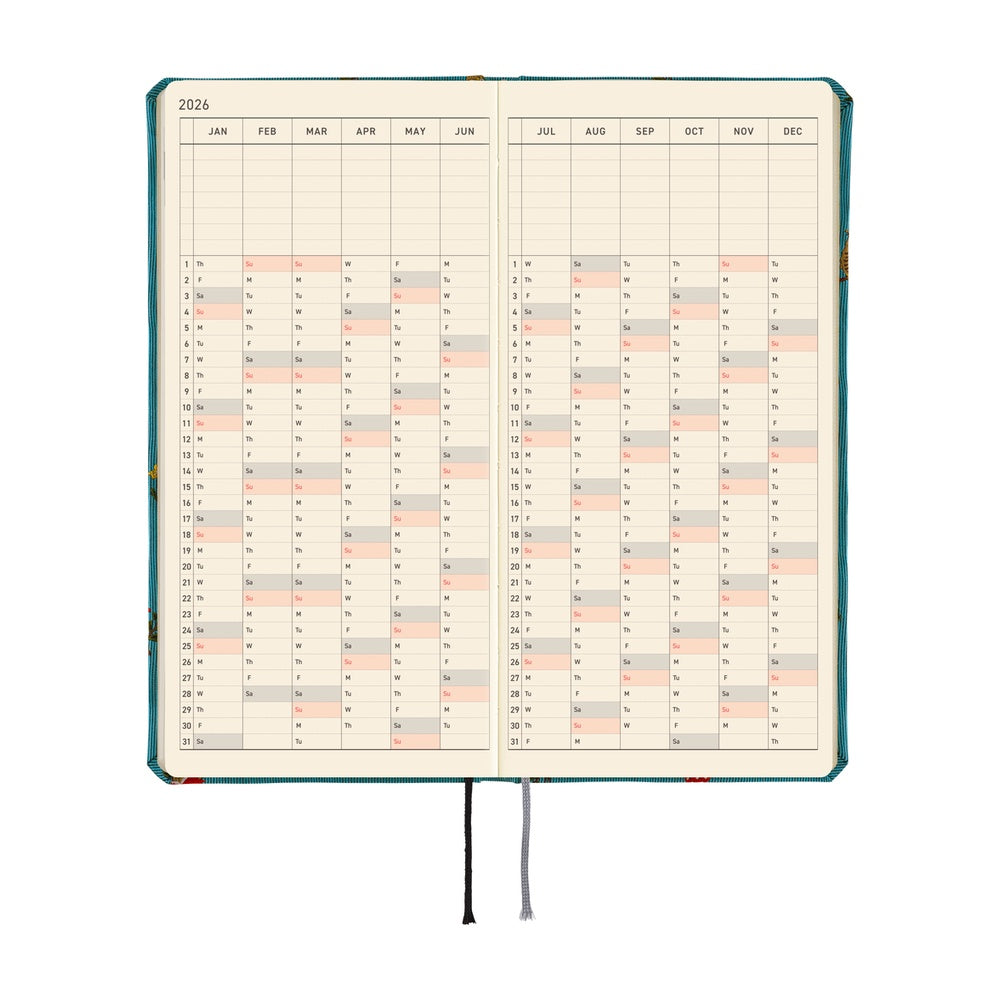 Hobonichi Weeks English Tall & Slim Bow & Tie- In the Forest