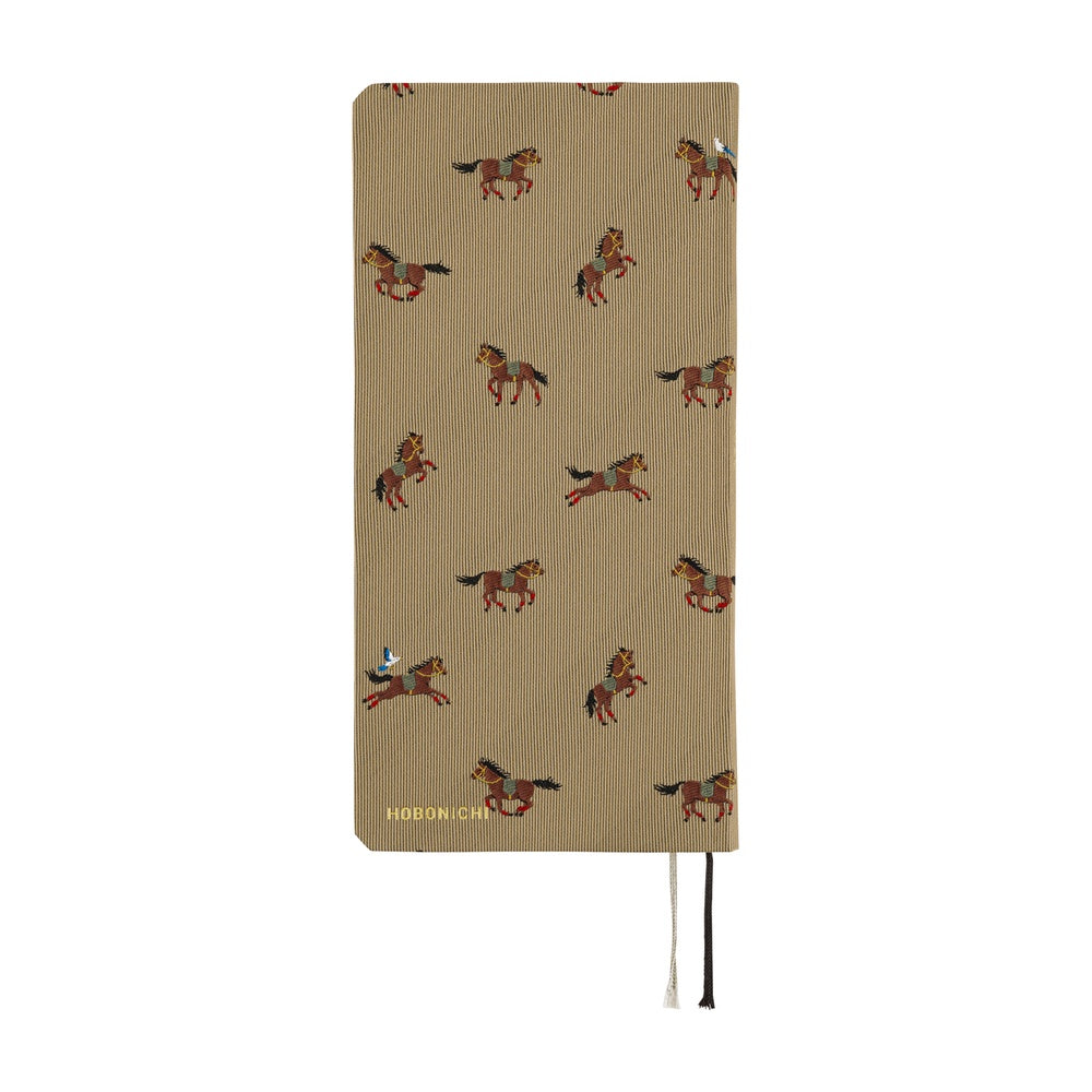 Hobonichi Weeks English Tall & Slim Bow & Tie- Galloping Horses