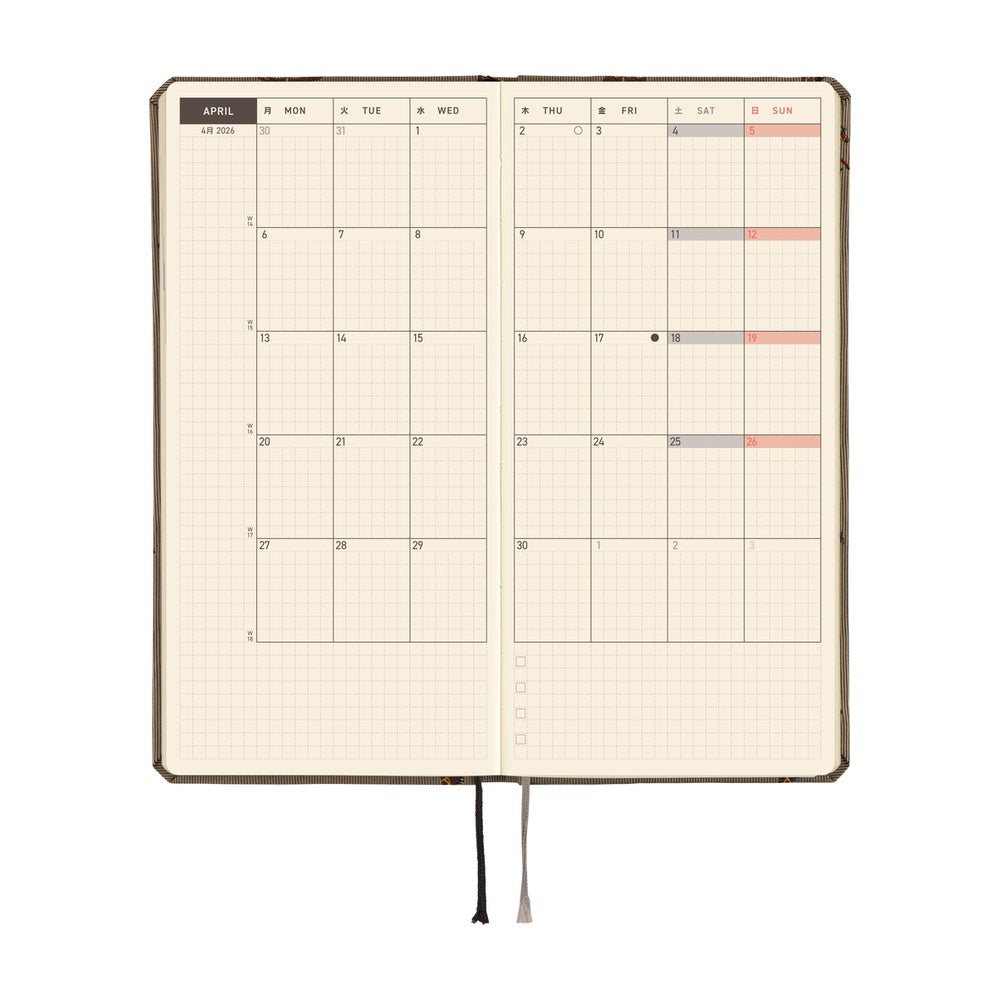 Hobonichi Weeks English Tall & Slim Bow & Tie- Galloping Horses