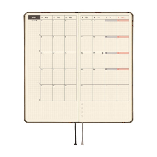 Hobonichi Weeks English Tall & Slim Bow & Tie- Galloping Horses