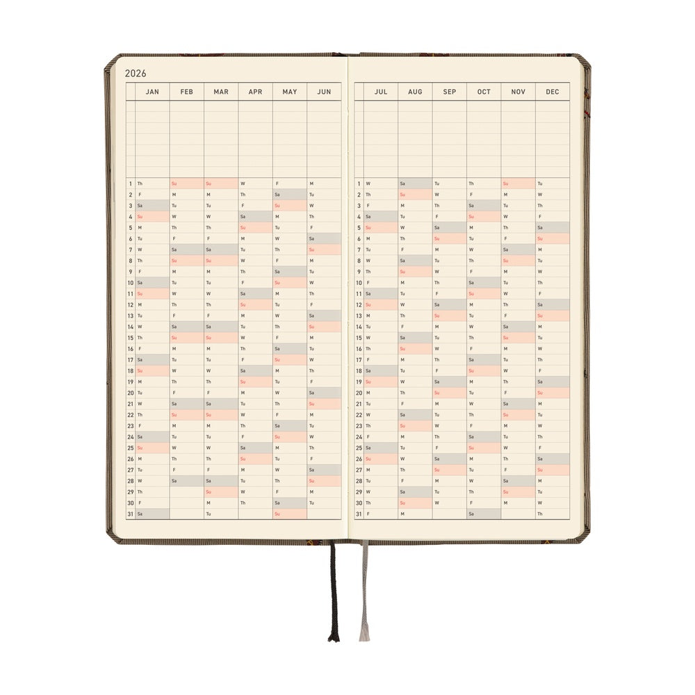 Hobonichi Weeks English Tall & Slim Bow & Tie- Galloping Horses