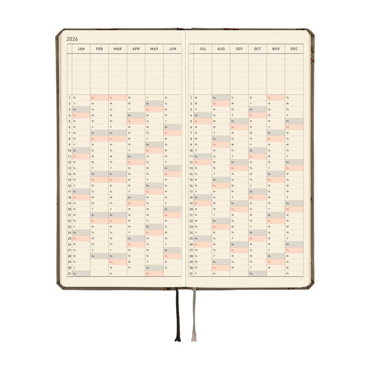 Hobonichi Weeks English Tall & Slim Bow & Tie- Galloping Horses