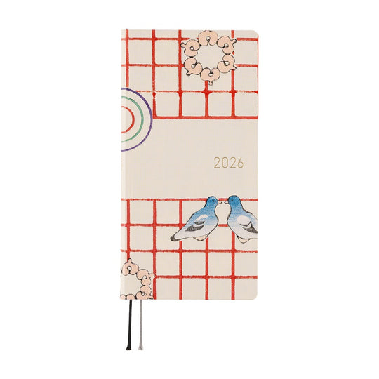 Hobonichi Weeks Tall &amp; Slim Unsodo Bijutsukai (Blue Pigeons)