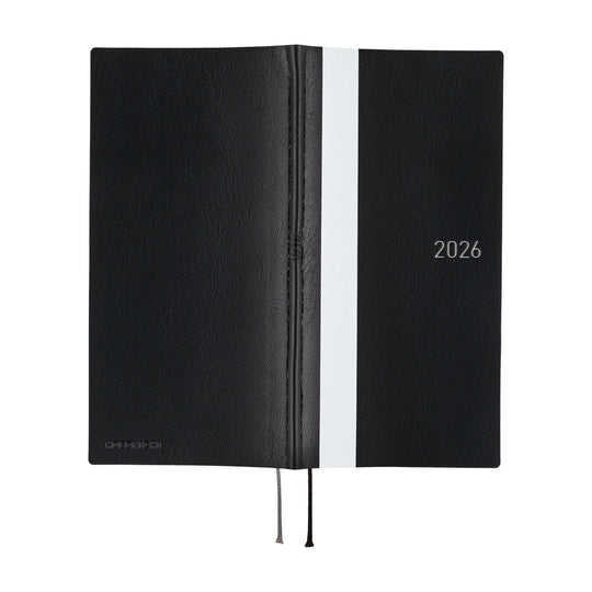 Hobonichi Weeks English Tall & Slim White Line- Black
