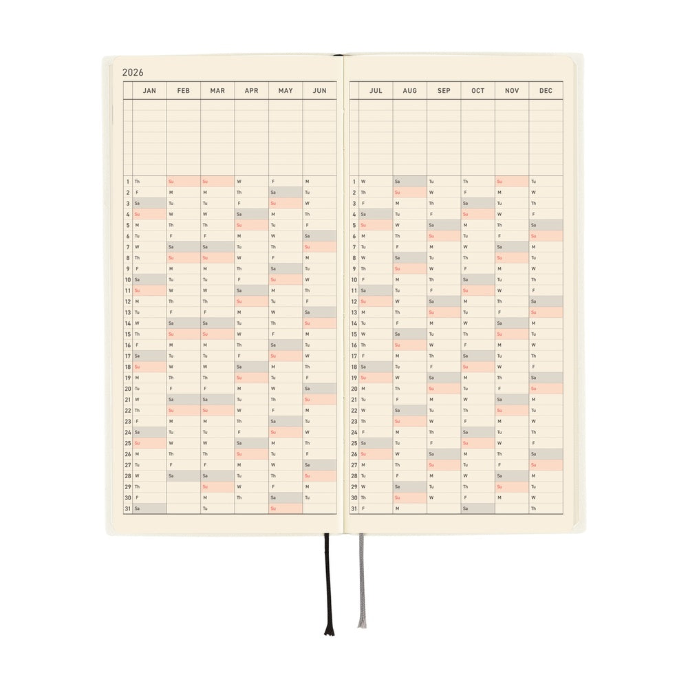 Hobonichi Weeks English Tall & Slim White Line- Ivory